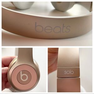 Gold Wireless Solo Beats Headphones